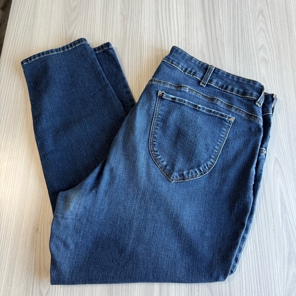 EUC! Plus Size Lee Riders High Rise Skinny Ankle Jeans 22W - Picture 1 of 8